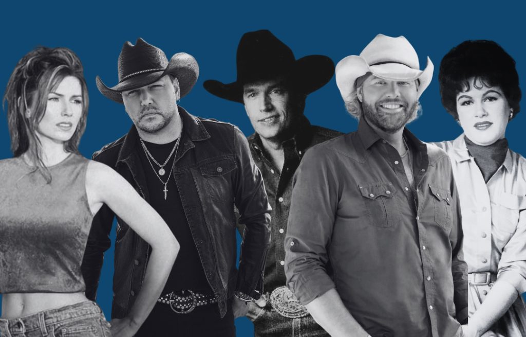 Shania Twain, Jason Aldean, George Strait, Toby Keith, Patsy