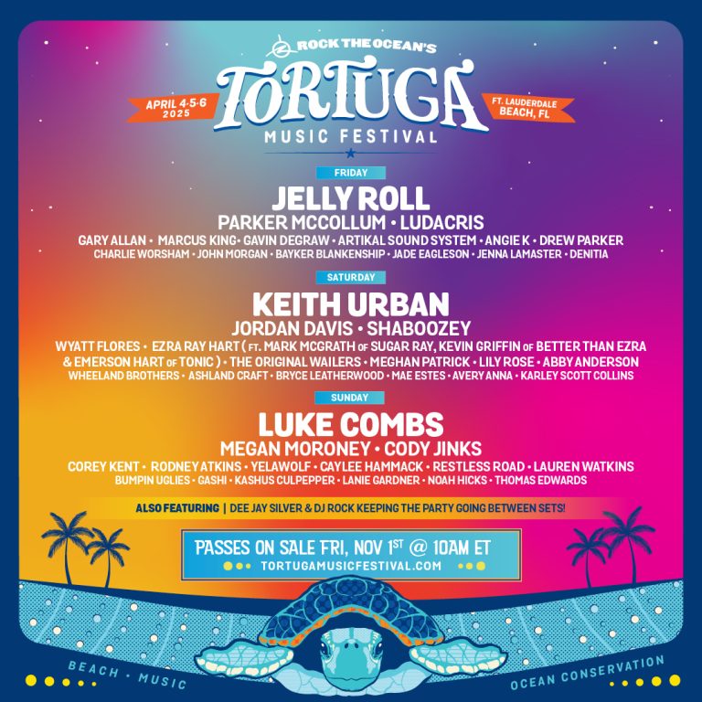 Tortuga Music Festival Announces 2025 Lineup With Luke Combs, Jelly