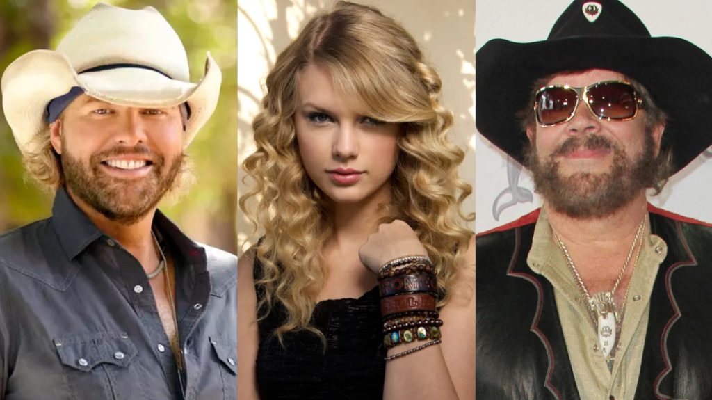 Toby Keith, Taylor Swift, Hank Williams Jr.