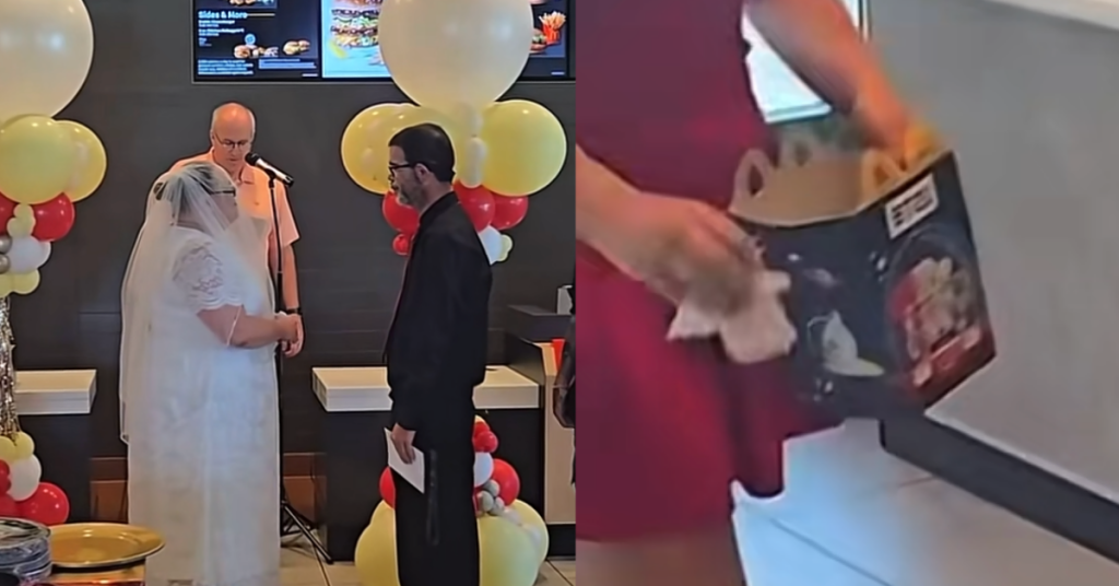 Ohio Couple Goes Insanely Viral For Holding Their Wedding Ceremony Inside A McDonald’s And The Internet Is McLovin’ It: “Throwing Flowers Out A Happy Meal Box Is Frying Me”