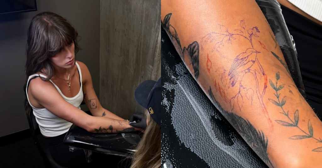 Ella Langley Adds To Her Tattoo Collection Backstage Ahead Of Austin Show With New Design Honoring Her Late Grandmother